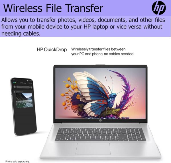 HP Newest 2024 Laptop, 17.3" HD+ Display, Touch Screen, 40GB RAM, 1TB SSD Drive + 128GB Protable Drive, Intel 4-Core Processor, HDMI, USB-Type A&C, Windows 11, Free Office Budle 1-Year - Image 6