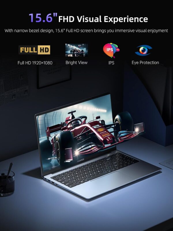 ACEMAGIC Laptop Computer with Intel N95 Windows Laptop 16GB DDR4 512GB M.2 2280 SSD Traditional Laptop Computers 15.6-inch IPS FHD Windows11 WIFI5 BT5.0 HDMI Type-C USB Home Laptops Office Laptops - Image 3
