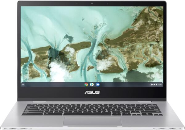 ASUS Chromebook CX1, 14" FHD, Intel® Celeron N4500 Processor, 64GB Storage, 4GB RAM, ChromeOS, Transparent Silver, CX1400CKA-AS44F