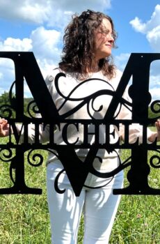 Custom Metal Signs | Metal Name Sign | Split Letter Monogram | Last Name Sign | Family Name Sign | Personalized Wedding Gift | Outdoor Metal Art | Metal Art | Housewarming Gift |