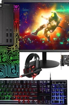 Dell Gaming OptiPlex Desktop RGB Computer PC, Intel Core i7, GeForce GT 1030 2GB GDDR5, 16GB RAM, 512GB SSD, 24 Inch HDMI Monitor, Keyboard Mouse and Headset, WiFi, Windows 10 Pro (Renewed)