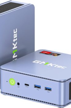 GMKtec M5 Plus Gaming Mini PC Ryzen 7 5825U (Upgraded 5700U), 32GB RAM 1TB SSD Windows 11 Pro Dual NIC LAN 2.5GbE Desktop Computers, Triple 4K Display - Lunar Blue