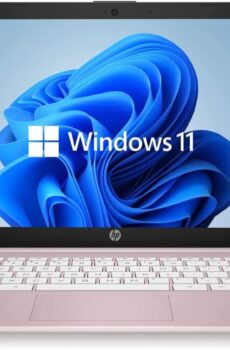 HP Newest 14″ HD Laptop, Windows 11, Intel Celeron Dual-Core Processor Up to 2.60GHz, 4GB RAM, 64GB SSD, Webcam, Dale Pink(Renewed) (Dale Pink)