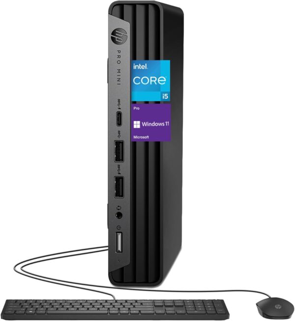 HP Newest ProDesk 400 G9 Desktop Computer, 13th Gen Intel 14-Core i5-13500T (Beat i7-12700), 16GB RAM, 512GB PCIe SSD, Wi-Fi 6, HDMI, DP, Support 3-Monitor 4K, Wired Keyboard and Mouse, Windows 11 Pro