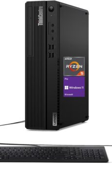 Lenovo ThinkCentre Business SFF Desktop, AMD Ryzen 5 Pro 4650G(Beat i5-10400), AMD Radeon Graphics, 32GB RAM, 1TB SSD, Bluetooth, Wired KB & M, Wi-Fi, DP, Windows 11 Pro, Black