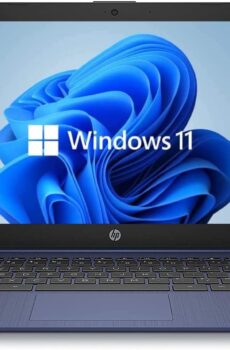 Newest HP 14″ HD Laptop, Windows 11, Intel Celeron Dual-Core Processor Up to 2.60GHz, 4GB RAM, 64GB SSD, Webcam, Dale Pink(Renewed) (Dale Blue)