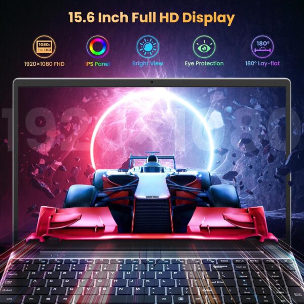 jumper Laptop, 12GB RAM 640GB ROM, 5305U Processor, 15.6 Inch Computer with Office 365 1-Year Subscription, FHD IPS Screen, 38Wh Battery, 2 Stereo Speakers, USB3.0 * 2, Type-C, WiFi-5. - Image 3