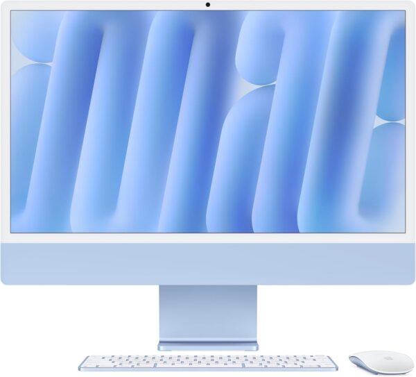 Apple 2024 iMac All-in-One Desktop Computer with M4 chip with 10-core CPU and 10-core GPU: Built for Apple Intelligence, 24-inch Retina Display, 16GB Unified Memory, 512GB SSD Storage; Blue