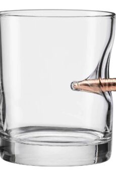 BenShot Rocks Glass with Real .308 Bullet - 11oz | Made in the USA