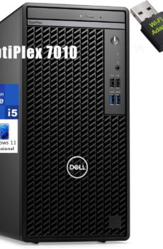 Dell OptiPlex 7010 Tower Business Desktop Computer, 12th Gen Intel Hexa-Core i5-12500 (Beat i7-11700), 32GB DDR4 RAM, 1TB PCIe SSD, DVDRW, WiFi Adapter, RJ-45, HDMI, Keyboard & Mouse, Windows 11 Pro