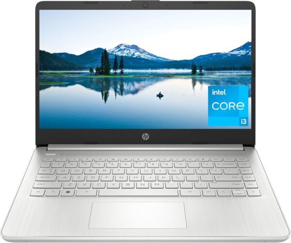 HP 14 inch Laptop, HD Display, 12th Generation Intel Core i3-1215U, 8 GB RAM, 256 GB SSD, Intel UHD Graphics, Windows 11 Home in S Mode, 14-dq5009nr (2024)