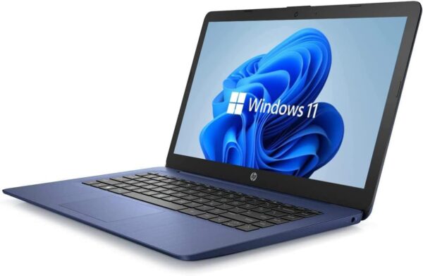 HP 14" HD Touchscreen Laptop, Windows 11, Intel Celeron Dual-Core Processor Up to 2.60GHz, 4GB RAM, 64GB SSD, Webcam, Dale Blue (Renewed) - Image 3