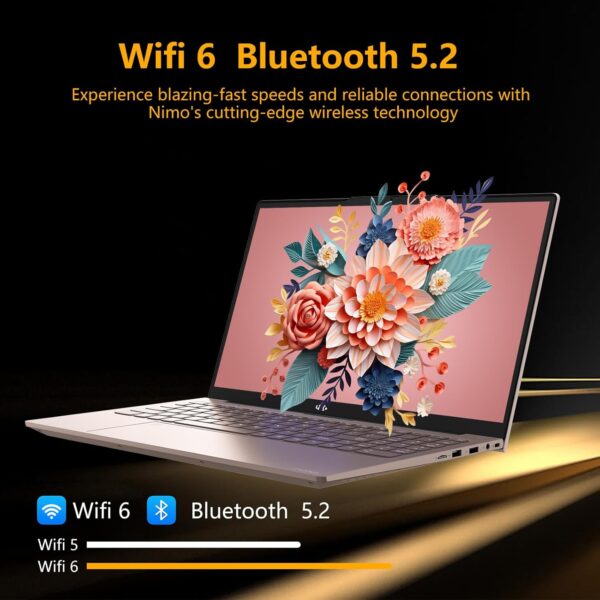 NIMO 15.6 FHD Student Laptop, 16GB RAM, 1TB SSD, Backlit Keyboard, Fingerprint, Intel Pentium Quad-Core N100 (Beat to i3-1115G4, Up to 3.4GHz), IPS Computer, Numpad, WiFi 6, Win 11, Rose Gold - Image 9