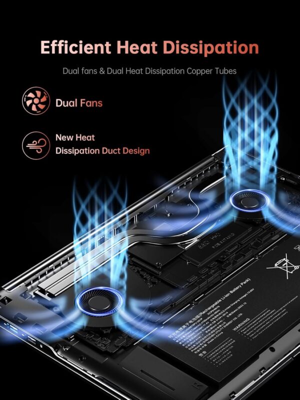2024 Gaming Laptop, Laptop with AMD Ryzen 9 6900HX (8C/16T, Up to 4.9GHz), 16GB DDR5 512GB NVMe SSD Laptop Computer, 16-inch FHD Display, WiFi 6, 53Wh Battery, Backlit KB - Image 5