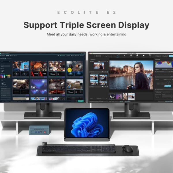 E2 Mini PC, AMD Ryzen 5 3550H Mini Computers (up to 3.7GHz) 16GB RAM, 512GB NVMe SSD, Triple Display Desktop Office PC, USB-C & Dual HDMI 2.0, RJ45 LAN, WiFi 5, Bluetooth 5.0 - Image 8