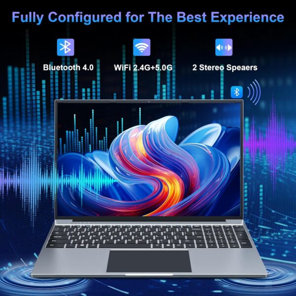 16 inch Laptop, 8GB RAM 256GB Storage Laptop Computer, 5305U Processor, 1920x1200 IPS FHD Display, WiFi, Bluetooth, Webcam, Type-C, 38Wh Battery - Image 8