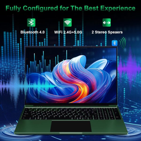 16 inch Laptop, 12GB RAM 256GB Storage Laptop Computer, 5305U Processor, 1920x1200 IPS FHD Display, WiFi, Bluetooth, Webcam, Type-C, 38Wh Battery - Image 8