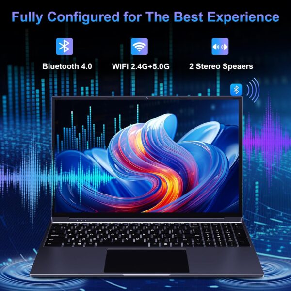 16 inch Laptop, 12GB RAM 384GB Storage Laptop Computer, 5305U Processor, 1920x1200 IPS FHD Display, WiFi, Bluetooth, Webcam, Type-C, 38Wh Battery - Image 8