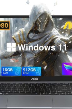 AOC Laptop Computer 16GB RAM 512GB SSD Gaming Laptops 15.6 Inch FHD Screen Premium Laptop (Up to 3.6GHz) Windows 11 Laptop Computer, Light&Thin, Metal Shell, Webcam, Type-C, USB3.2