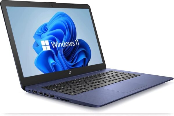 HP 14" HD Touchscreen Laptop, Windows 11, Intel Celeron Dual-Core Processor Up to 2.60GHz, 4GB RAM, 64GB SSD, Webcam, Dale Blue (Renewed) - Image 2