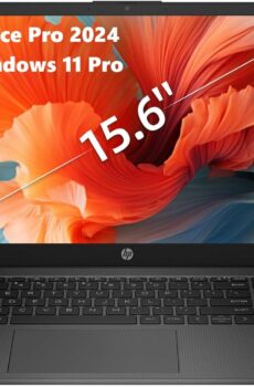 HP 255 G10 15.6 FHD Notebook Laptop, AMD Ryzen 5 7530U (Beats i7-1165G7),16GB RAM – 512GB PCIe SSD, Webcam, WiFi 6 Bluetooth 5.3, Windows 11 Pro-Office Pro 2024