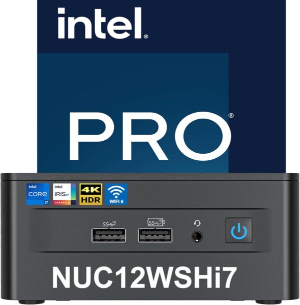 Intel NUC 12 Mini PC Kit NUC12WSHi7 (12-Core i7-1260P 16GB RAM 512GB SSD Iris XE Graphics) Windows 11 Pro Latest Desktop Computer Mini PC,2 x Thunderbolt 4, Intel nuc Wi-Fi 6E AX211 Wireless - Image 2