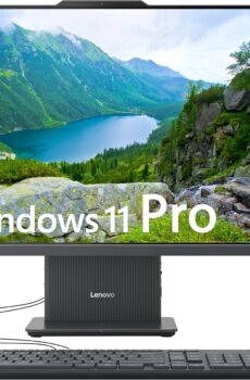 Lenovo ThinkCentre All-in-One Desktop Computer, 24″ FHD IPS Display, 5-core Intel U300 Processor, 16GB DDR5, 256GB SSD, Wi-Fi 6, USB-C, HDMI in&Out, Wired KB&Mouse, Windows 11 Pro