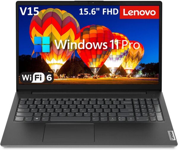 Lenovo V15 Business Laptop Computer, 15.6" FHD Display, Intel Dual-Core CPU, 16GB DDR4 RAM, 256GB PCIe SSD, WiFi 6, Bluetooth 5.2, RJ-45, Type-C, HDMI, Numeric Keypad, Black, Windows 11 Pro, Tichang - Image 2