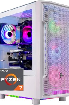 Skytech Archangel Gaming PC Desktop, Ryzen 7 5700 3.7 GHz (4.6GHz Turbo Boost), NVIDIA RTX 4070 Super 12GB GDDR6X, 1TB SSD, 16GB DDR4 RAM 3200, 650W Gold PSU, Wi-Fi, Win 11 Home