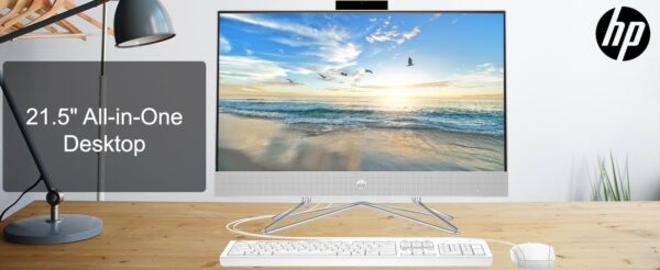 HP All-in-One Desktop Computer, 21.5" FHD Display, Intel Celeron J4025 Processor, 16GB RAM, 1TB SSD, Webcam, HDMI, RJ-45, Wi-Fi, Wired Keyboard&Mouse, Windows 11 Pro - Image 7