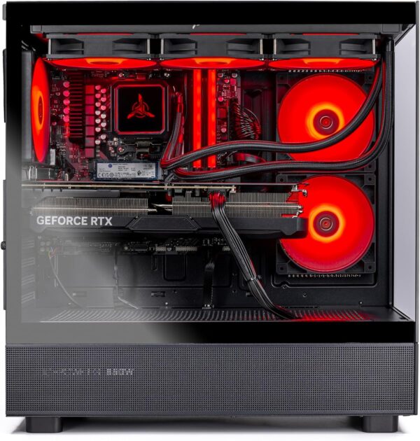 Skytech Azure Gaming PC Desktop, Ryzen 7 9800X3D 4.7 GHz (5.2 GHz Turbo Boost), NVIDIA RTX 5080 16GB GDDR7, 2TB SSD, 32GB DDR5 RAM 6000 RGB, 850W Gold ATX 3.0 PSU, 360mm ARGB AIO, Wi-Fi, Win 11 Home - Image 4