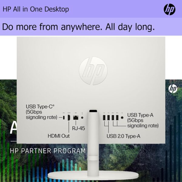 HP New Version All-in-One Desktop| 22" FHD Display| Intel Dual-core Processor| 40GB RAM| 1TB PCIe SSD| 128GB External Drive & Microsoft Office| KB&Mouse| HDMI&USB-C| WiFi6| Windows 11 Pro - Image 5