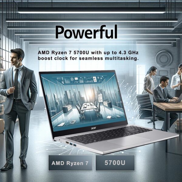 acer Aspire Premium Laptop | AMD Ryzen 7 5700U (Beats i7-1250U) CPU | 32GB RAM | 1TB SSD | 15.6" FHD Display | Fast Wi-Fi 6 | Sleek Design | Ethernet Port | AI Noise Removal | Windows 11 | WOWPC - Image 6