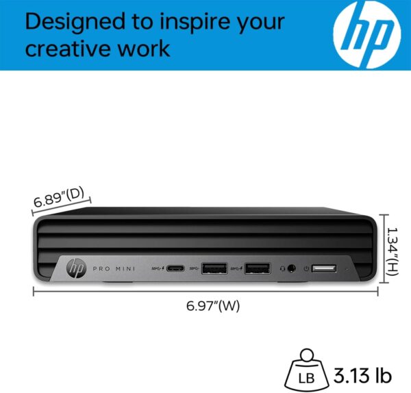 HP Pro 400 G9 Mini PC Desktop Computer, Intel CPU, 32GB DDR5 RAM, 1TB PCIe SSD, Triple 4K Display Support, USB-C, Ultra-Quiet Design, Bluetooth 5.2, WiFi 6, Keyboard and Mouse, Windows 11 Pro - Image 5