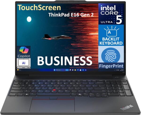 Lenovo ThinkPad E16 Gen 2 AI Powered Laptop 16.0" Touchscreen IPS WUXGA (Intel Ultra 5-125U, 32GB DDR5, 512GB PCIe SSD, Backlit KYB, Fingerprint, Thunderbolt 4, Win 11 Pro) w/DKZ USB Port Expander - Image 3