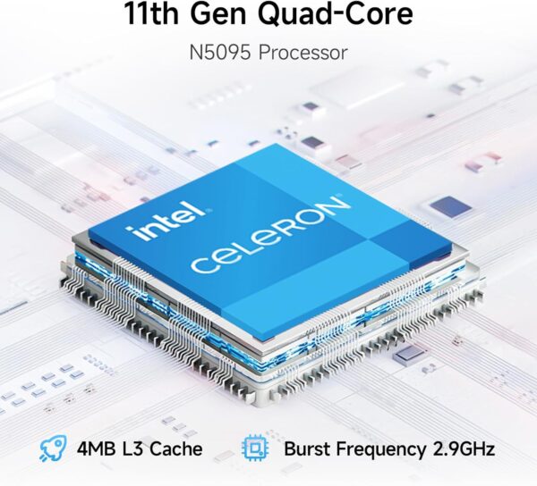 jumper Laptop, 2.9GHz 4-Core N5095 Processor, 12GB DDR4 RAM 256GB SSD, 15.6 inch 1080p FHD IPS Screen, 38Wh Battery, 2 Stereo Speakers, Numeric Keypad, USB3.0, Type-C. - Image 3