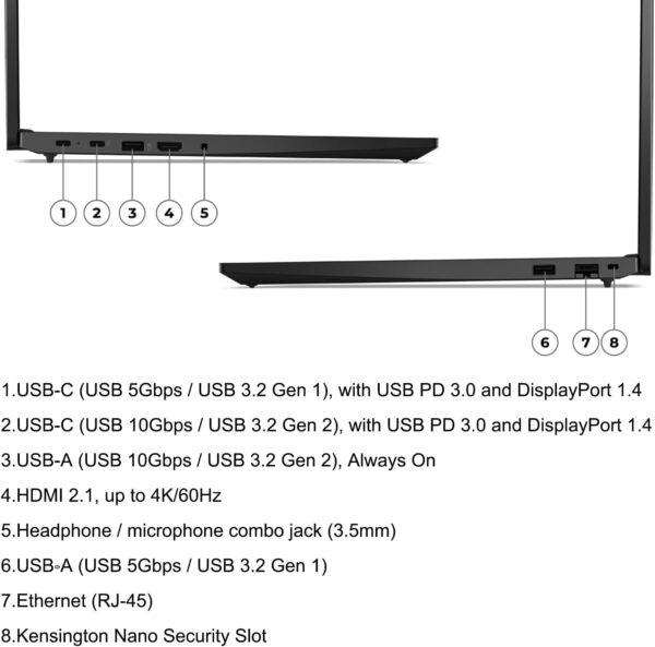 Lenovo ThinkPad E16 G2 16" FHD+ Business Laptop Computer, AMD Octa-Core Ryzen 7 7735HS (Beat i7-1355U), 64GB DDR5 RAM, 1TB PCIe SSD, WiFi6E, Backlit KB, Fingerprint Reader, Windows 11 Pro, Vent-Hear - Image 7