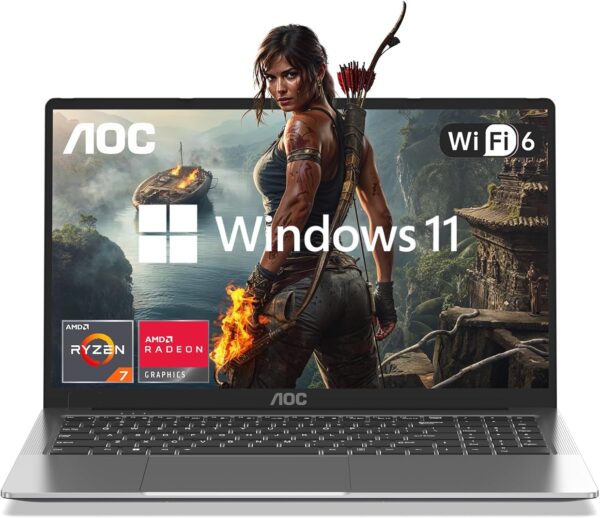 AOC Gaming Laptop, AMD Ryzen 7 5000 Series(8C/16T), 16.1-inch FHD Display Laptop with 16GB RAM 2*DDR5, 512GB NVME SSD Laptop Computer, Support WiFi 6, 53Wh Battery, Backlit Keyboard,BT5.2,Type-C - Image 2