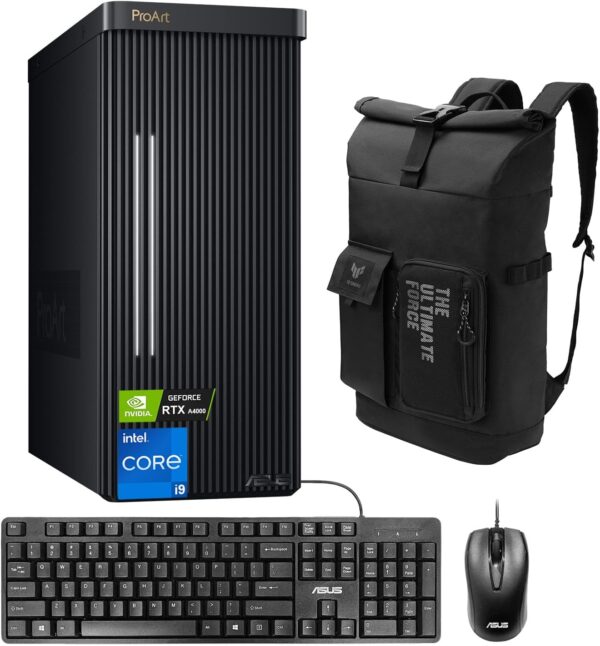 ASUS ProArt Station PD500TE Desktop, Intel i9-13900, NVIDIA RTX A4000(Beats RTX 4060), Multizone Cooling, 64GB RAM, 2TB SSD, Win11P, for Designing, Work Station Bundle with TUF Gaming VP4700 Backpack - Image 2