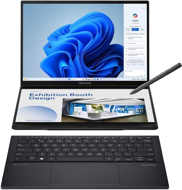 ASUS Zenbook Duo Laptop, Dual 14” OLED 3K 120Hz Touch Display, Intel Evo Certified, Intel Core Ultra 9 285H, Intel Arc Graphics, 32GB RAM, 1TB SSD, Windows 11, Inkwell Gray, UX8406CA-PS99T - Image 2