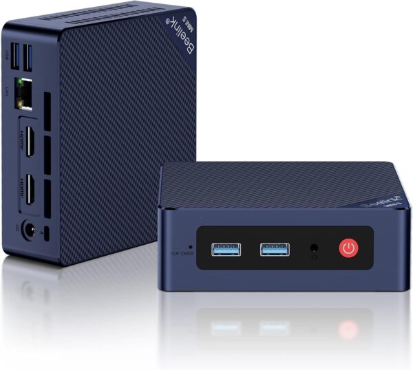 Beelink Mini S12 Pro Mini PC, 12th Intel Alder Lake-N100 (up to 3.4GHz, TDP 6W), 16GB DDR4 RAM 500GB M.2 SSD, Mini Computer Support 4K@60Hz Dual Display/WiFi 6/BT 5.2/USB 3.2/HTPC/Family-NAS - Image 2