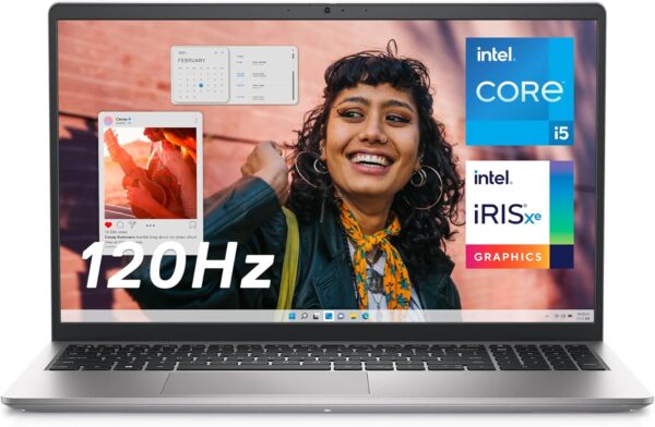 Dell Inspiron 3530 Laptop - 15.6-inch FHD 120Hz Display, Intel Core i5-1334U Processor, 16GB DDR4 RAM, 512GB SSD, Intel Iris Xe Graphics, Windows 11 Home, Migrate Services - Platinum Silver (Aluminum) - Image 2