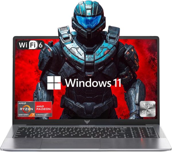 Gaming Laptop, Laptop Computer with AMD Ryzen 7 5700U (8C/16T, Up to 4.3GHz), 16GB RAM 512GB NVMe SSD Windows 11 laptop, Radeon RX Vega 8 Graphics, 16.0-inch Display, WiFi 6, 53Wh Battery, Backlit KB - Image 2