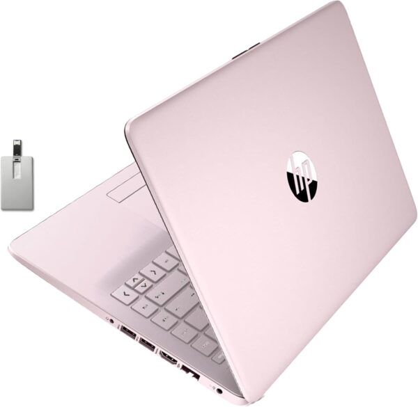 HP 2022 Stream 14" HD BrightView Laptop, Intel Celeron N4020 Processor, 8GB RAM, 64GB SSD, Intel HD Graphics, 720p Webcam, 1 Year Office 365, Pink, Win 11, 32GB Snowbell USB Card - Image 2