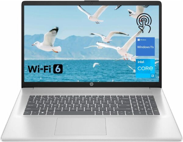 HP Premium 17.3" Touchscreen Laptop, 8-Cores Intel Core i3-N305, 16GB RAM, 128GB eMMC + 1TB SSD, Webcam, HDMI, Wi-Fi 6, Windows 11 S, Silver - Image 2