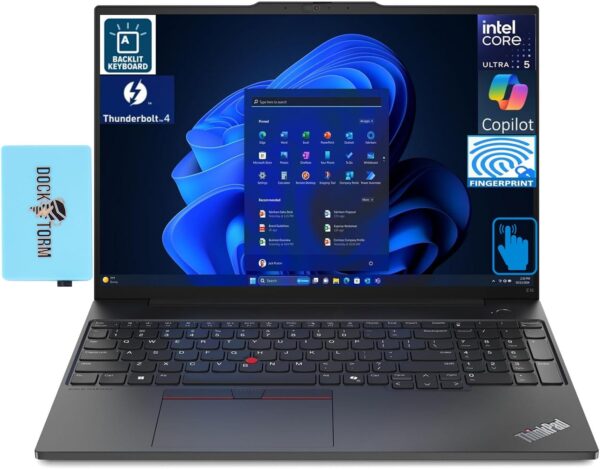 Lenovo ThinkPad E16 Gen 2 AI Powered Laptop 16.0" Touchscreen IPS WUXGA (Intel Ultra 5-125U, 32GB DDR5, 512GB PCIe SSD, Backlit KYB, Fingerprint, Thunderbolt 4, Win 11 Pro) w/DKZ USB Port Expander - Image 2