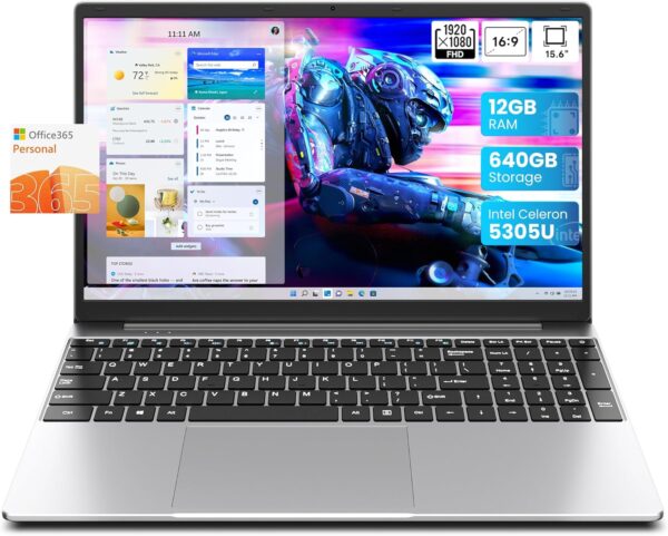 jumper Laptop, 12GB RAM 640GB ROM, 5305U Processor, 15.6 Inch Computer, FHD IPS Screen, 38Wh Battery, 2 Stereo Speakers, USB3.0 * 2, HDMI. - Image 2