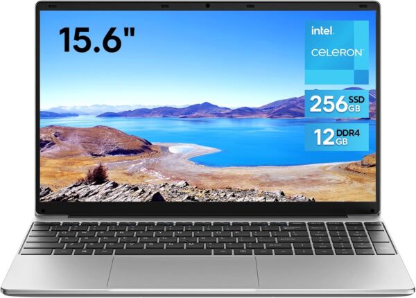 jumper Laptop, 2.9GHz 4-Core N5095 Processor, 12GB DDR4 RAM 256GB SSD, 15.6 inch 1080p FHD IPS Screen, 38Wh Battery, 2 Stereo Speakers, Numeric Keypad, USB3.0, Type-C. - Image 2
