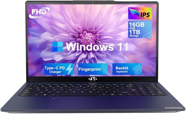 15.6 FHD-Laptop, IPS Student-Computer,4-Cores Pentium N100 16GB RAM 1TB SSD Expansion, (Beat i3-1115G4) Laptop for Backlit Computer with Keyboard Fingerprint WiFi 6 Win 11 - Image 2