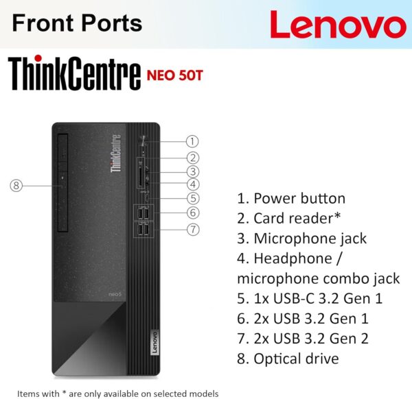 Lenovo ThinkCentre Business Desktop| Intel Quad-Core Processor | 64GB RAM | 1TB SSD & 1TB HDD | Support Upto 3 Monitors | HDMI & USB-C | Ethernet | Wi-Fi | Bluetooth | Keyboard & Mouse| Windows 11 Pro - Image 4